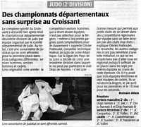 Judo. Des championnats départementaux sans surprise au Croissant